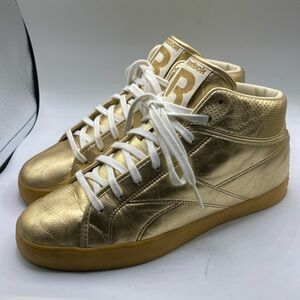 Reebok Mens T Raww V56249 (SAMPLE) Gold Sneakers Shoes Size 9